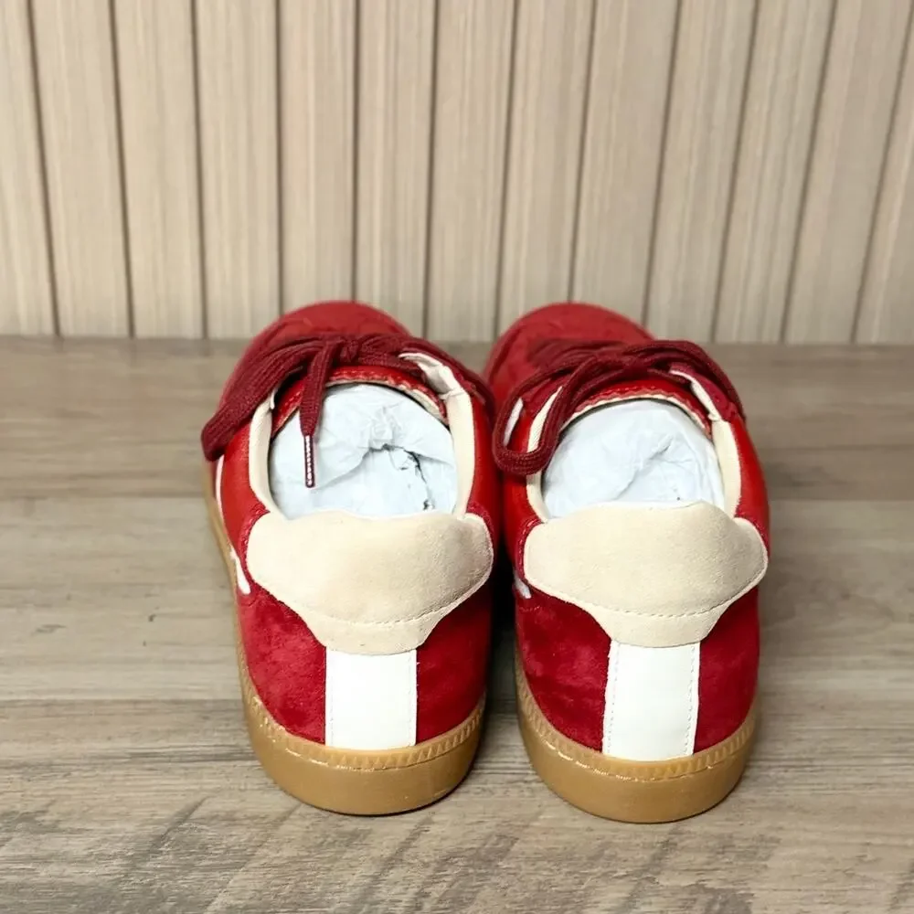 Dolce Vita Notice Sneakers Crimson Suede Women's Size 7